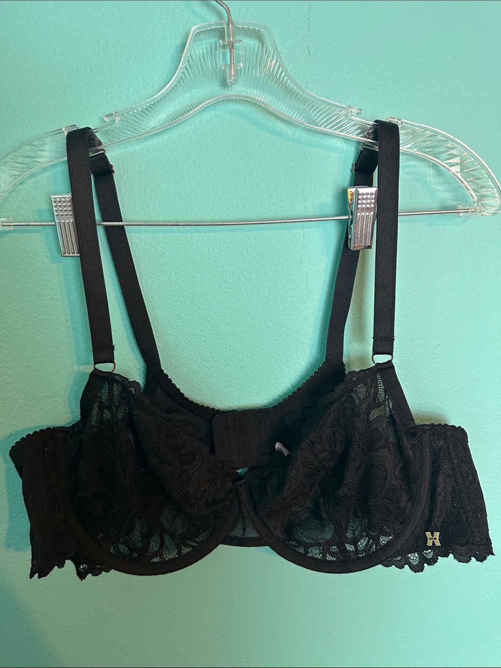 Savage X Fenty Black Lace Underwire Bra 42C